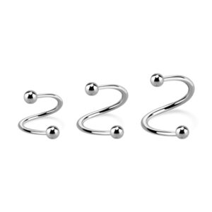 Titan Piercing Spirale Silber im Piercing Center Aurich
