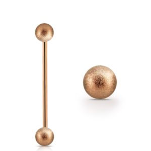 Piercing Barbell Rosegold Frosted im Piercing Center Aurich