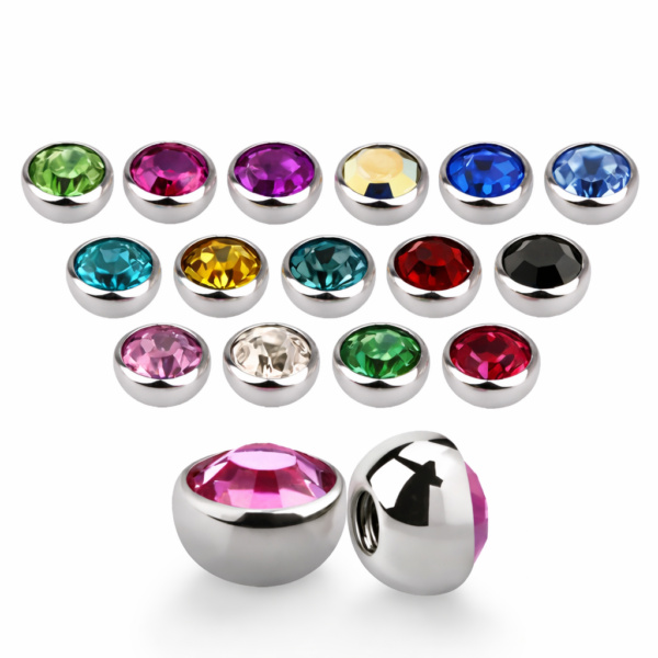 Piercing Kugel Flat Crystal im Piercing Center Aurich