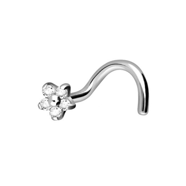 Piercing Nasenschmuck Kristallblume im Piercing Center Aurich