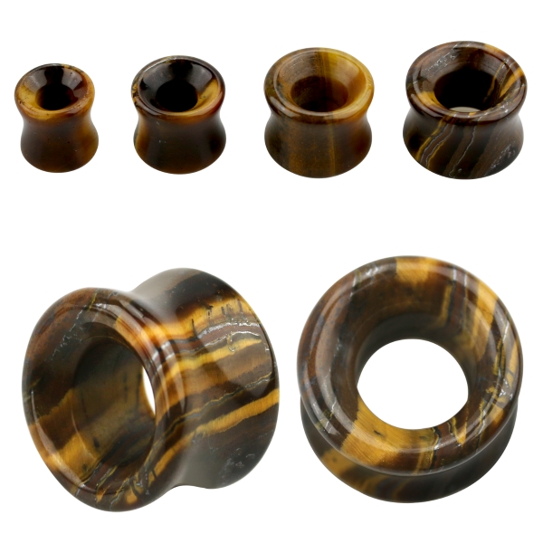 Tiger Eye Naturstein Tunnel im Piercing Center Auirch
