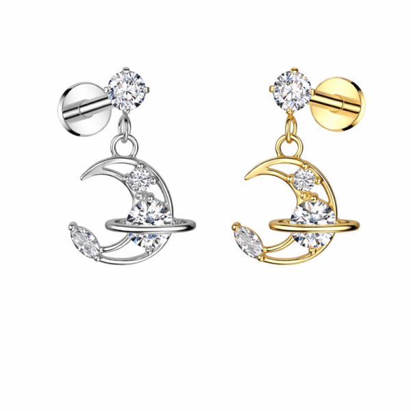 Piercing Ohrschmuck Mond im Piercing Center Aurich