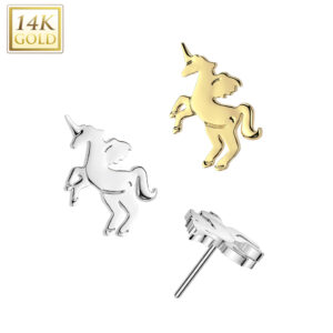 Ohrschmuck Einhorn 14K Echtgold im Piercing Center Aurich