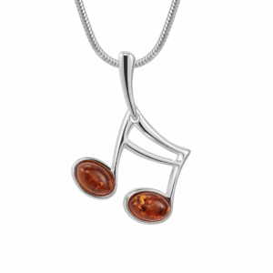 <center>Bernstein Notenschlüssel<center>925 Silber<center>