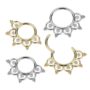 <center>Fünf Kristalle<center>Verschiedene Größen<center>Titan nickelfrei<center>