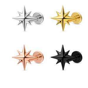 Piercing Ohrschmuck „Polarstern“ im Piercing Center Aurich