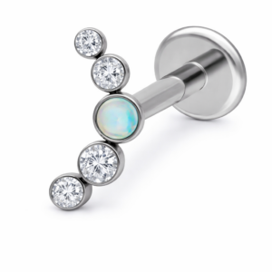 Piercing Ohrschmuck „Opal Kristallbogen“ im Piercing Center Aurich