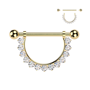 Piercing Brustschmuck Kristallreihe im Piercing Center Aurich